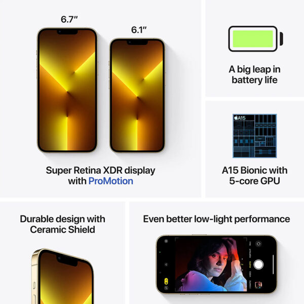 گوشی موبایل اپل مدل iPhone 13 Pro  دو سیم‌ کارت ظرفیت 128 گیگابایت و 6 گیگابایت رم